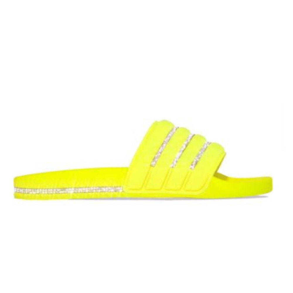 "Poolside Pretty" Slides - Neon Yellow - Picture 2 of 4